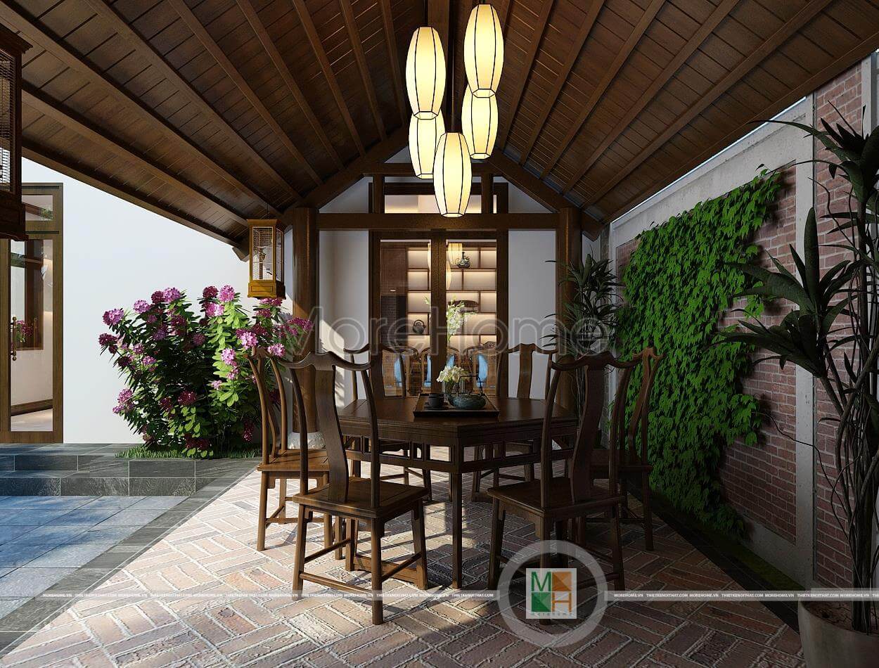 Thiết kế biệt thự phong cách gỗ việt - biệt thự ciputra